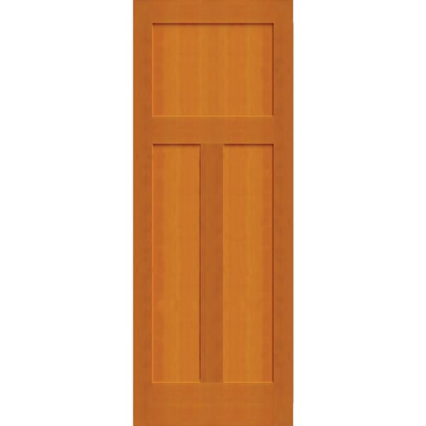 Trimlite 26" x 80" Fir 3Panel Mission Interior Shaker Slab Door